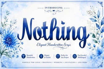 Nothing Font Aesthetic Typography Design